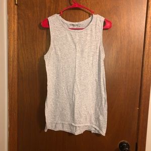 Athleta Sportswear Woman's Grey Casual Plain Tank Top Size Medium